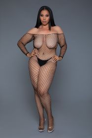 2359 Catch Me Bodystocking (Color: Black, size: OS)