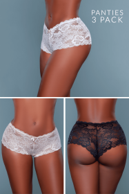 2204 Hayden Boyshort 3 Pack (Color: Pink/Nude/Black, size: M)