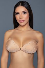 2309 Scalloped Edge Bra Adhesive (Color: Nude, size: D)