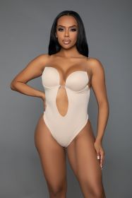 2348 Looking Curvy Bodysuit Shaper (Color: Nude, size: 1X/2X)