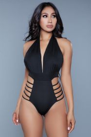 1972 Willow Swimsuit (Color: Black, size: M)