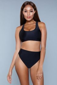 1985 Vera 2 Piece Set (Color: Black, size: M)