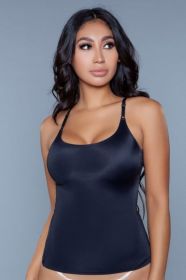 2007 Figure Hugged Top (Color: Black, size: 1X/2X)
