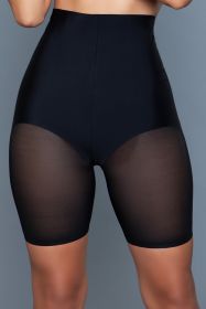 2171 Suit Your Waist Boyshort (Color: Black, size: 1X/2X)