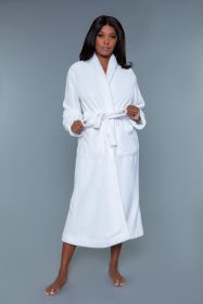 2260 Helena Plush Robe (Color: White, size: 2X/3X)