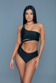 2282 Kiara Swimsuit (Color: Black, size: L)