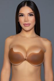 2308 Mango Shaped Silicone Bra (Color: Tan, size: C)