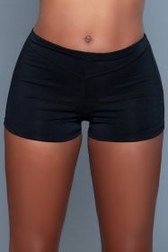 BW1649 Butt Booster Boyshort (Color: Black, size: L)