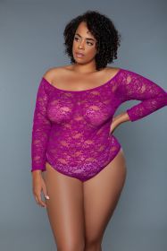 2248P Marina Bodysuit (Color: Dark Magenta, size: 3X)