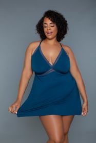 2250P Hailee Slip (Color: Deep Royal, size: 3X)